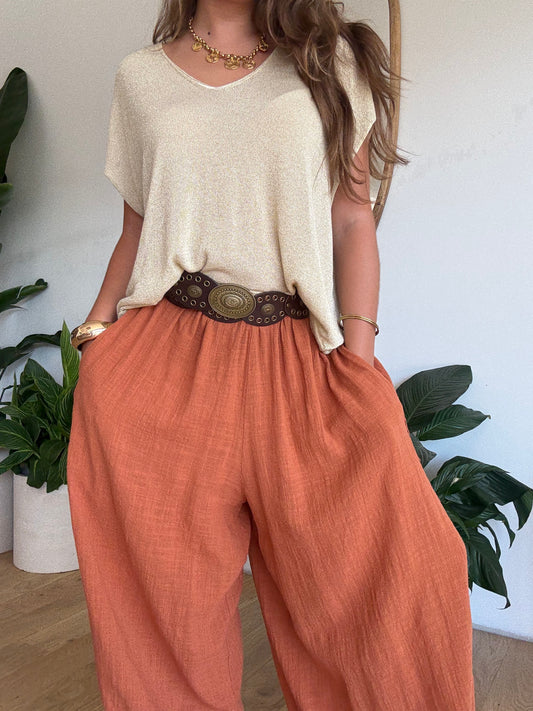 Pantalon Jasmine Brique
