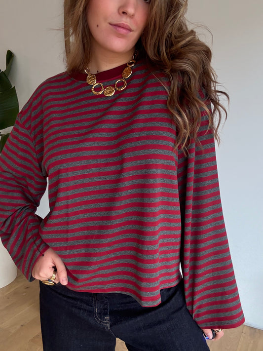 Marinière Mia Bordeaux /gris