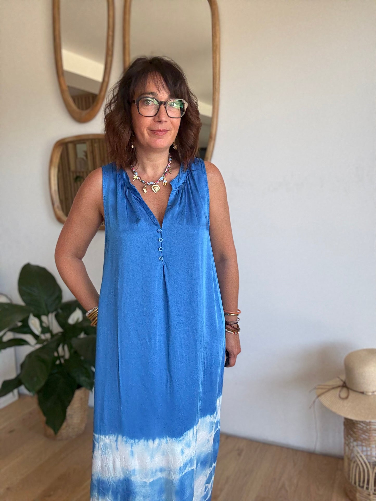 Robe Tie and Dye Blue