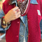 Foulard bandana bordeaux marine