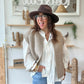 Gilet sans manches cow girl taupe