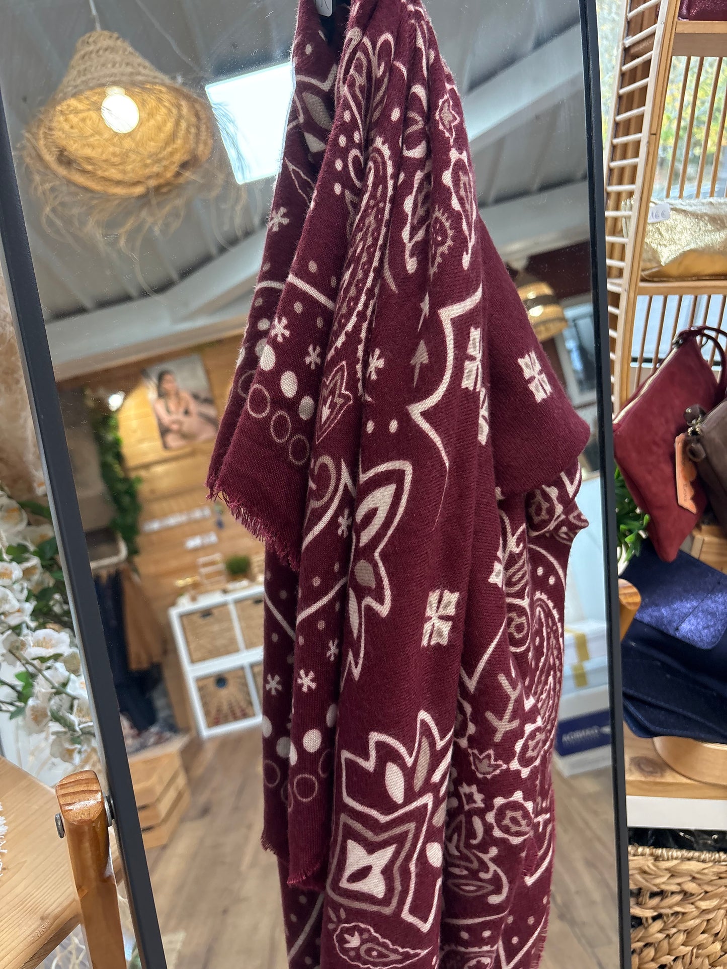 Foulard Bandana bordeaux