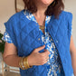 Veste matelassé bleu roi