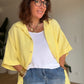Chemise Gaz de Coton Jaune Pastel