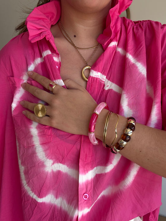 Chemise Tie and Dye rose