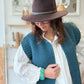 Gilet sans manches cow girl bleu