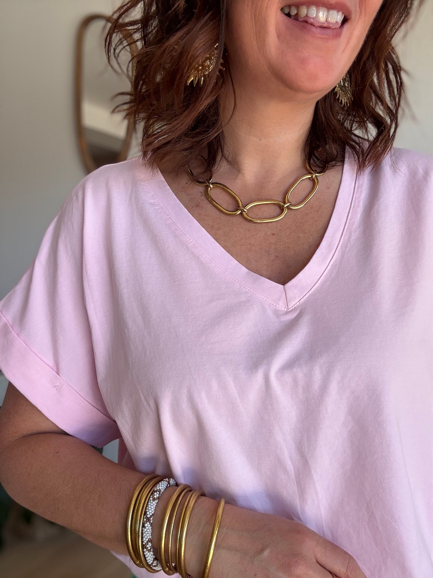 Tee shirt rose baby Maxi