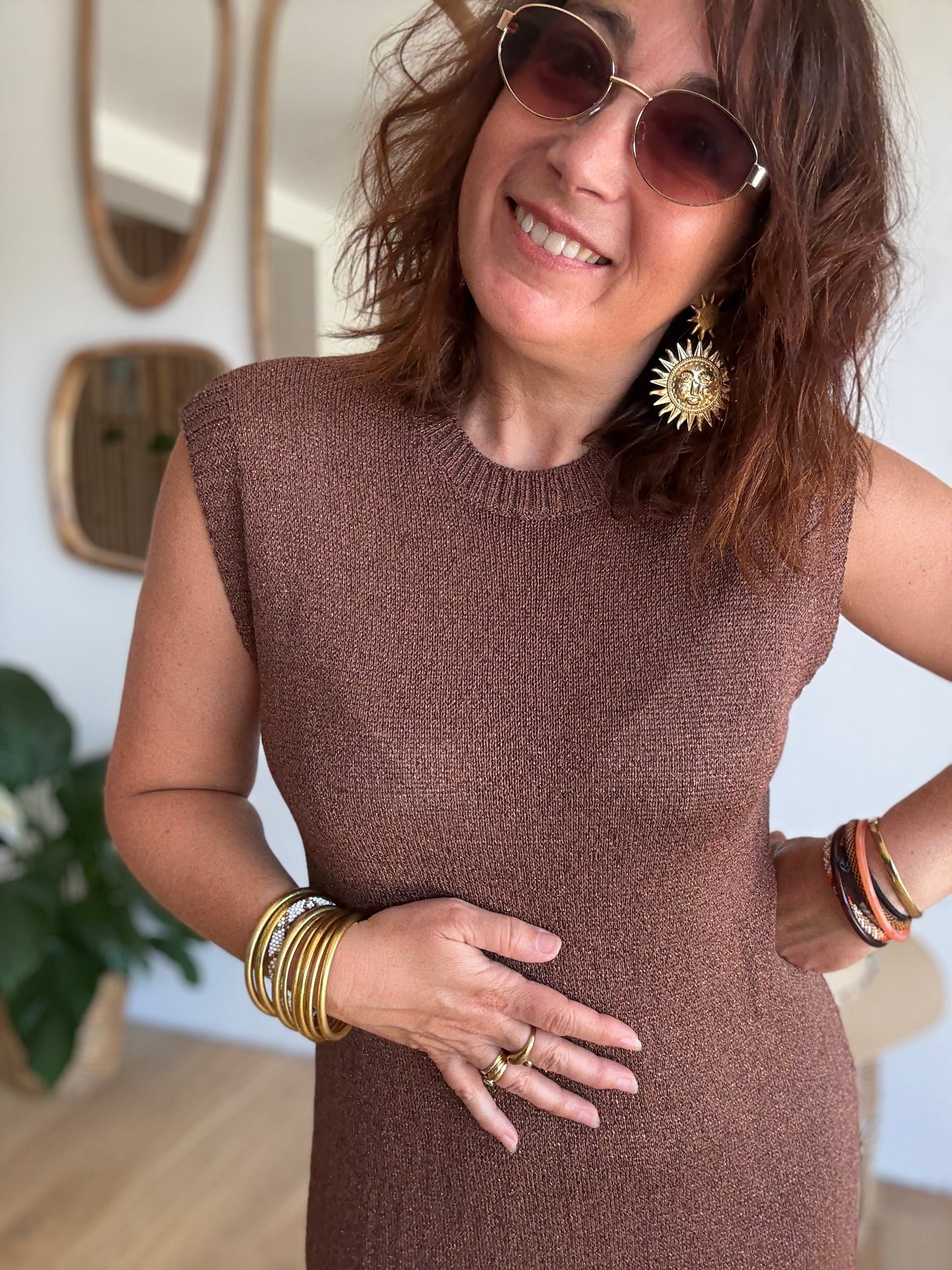 Robe Glow choco doré