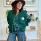 Veste Teddy vert sapin
