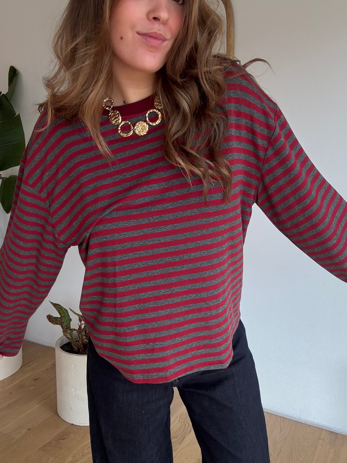 Marinière Mia Bordeaux /gris