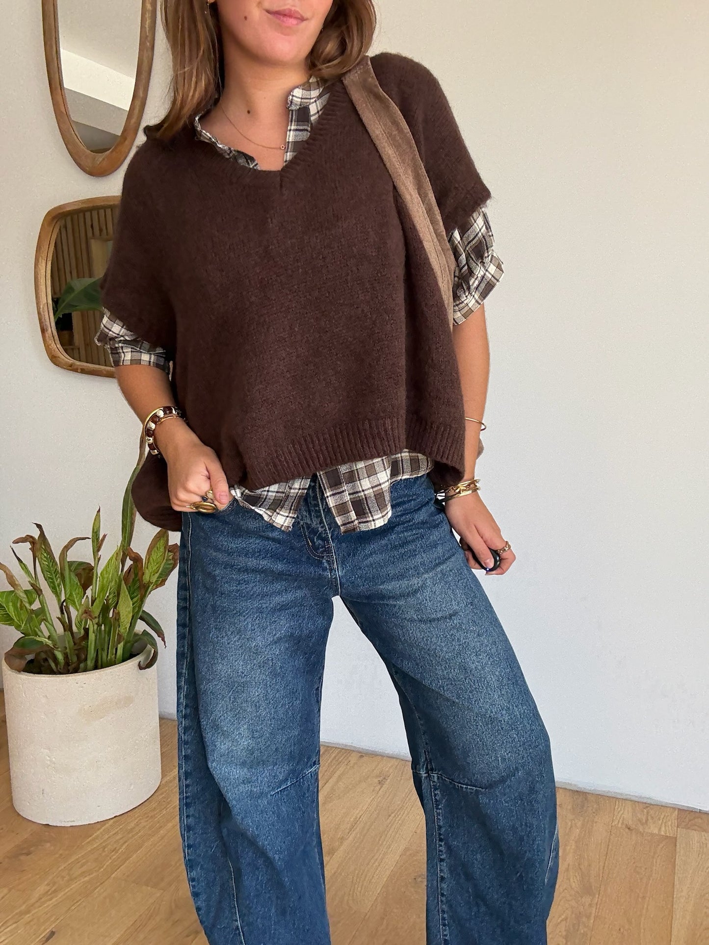 Pull Gina chocolat