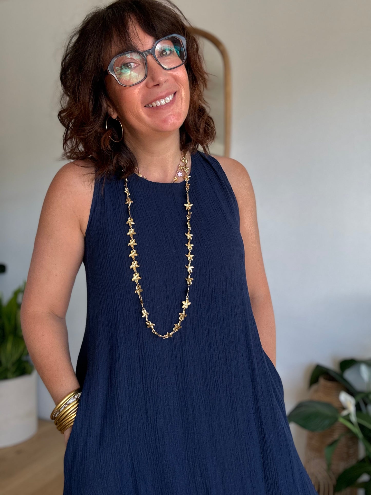 Robe longue Sarah Marine