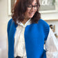 Gilet sans manches cow girl bleu roi