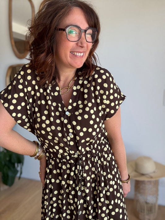 Robe longue pois