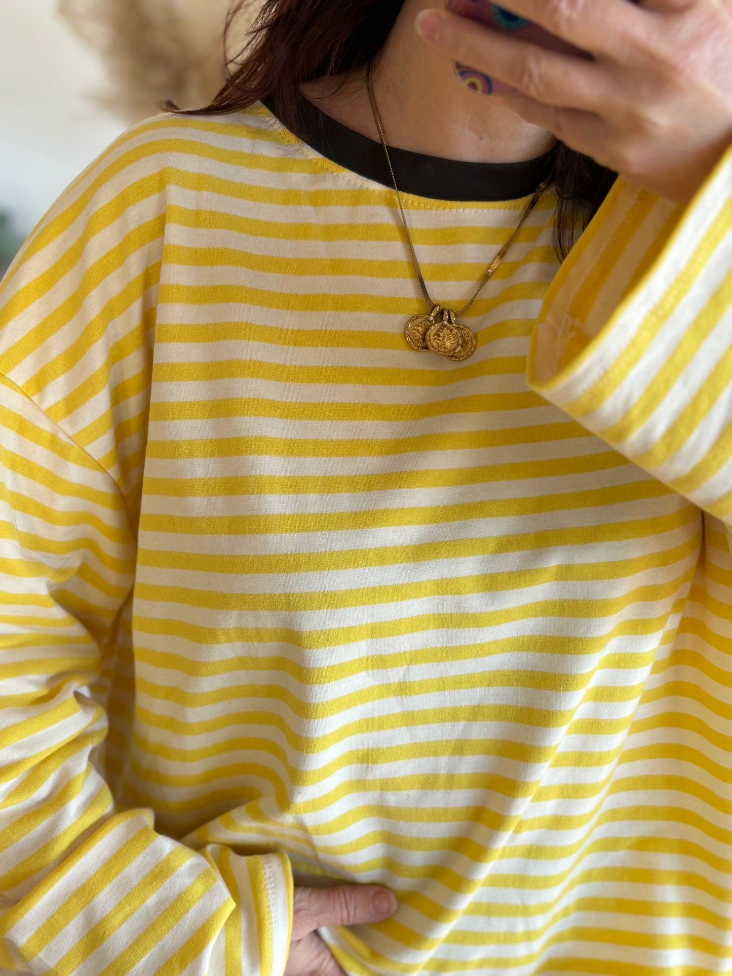 Marinière Gina  jaune et écru