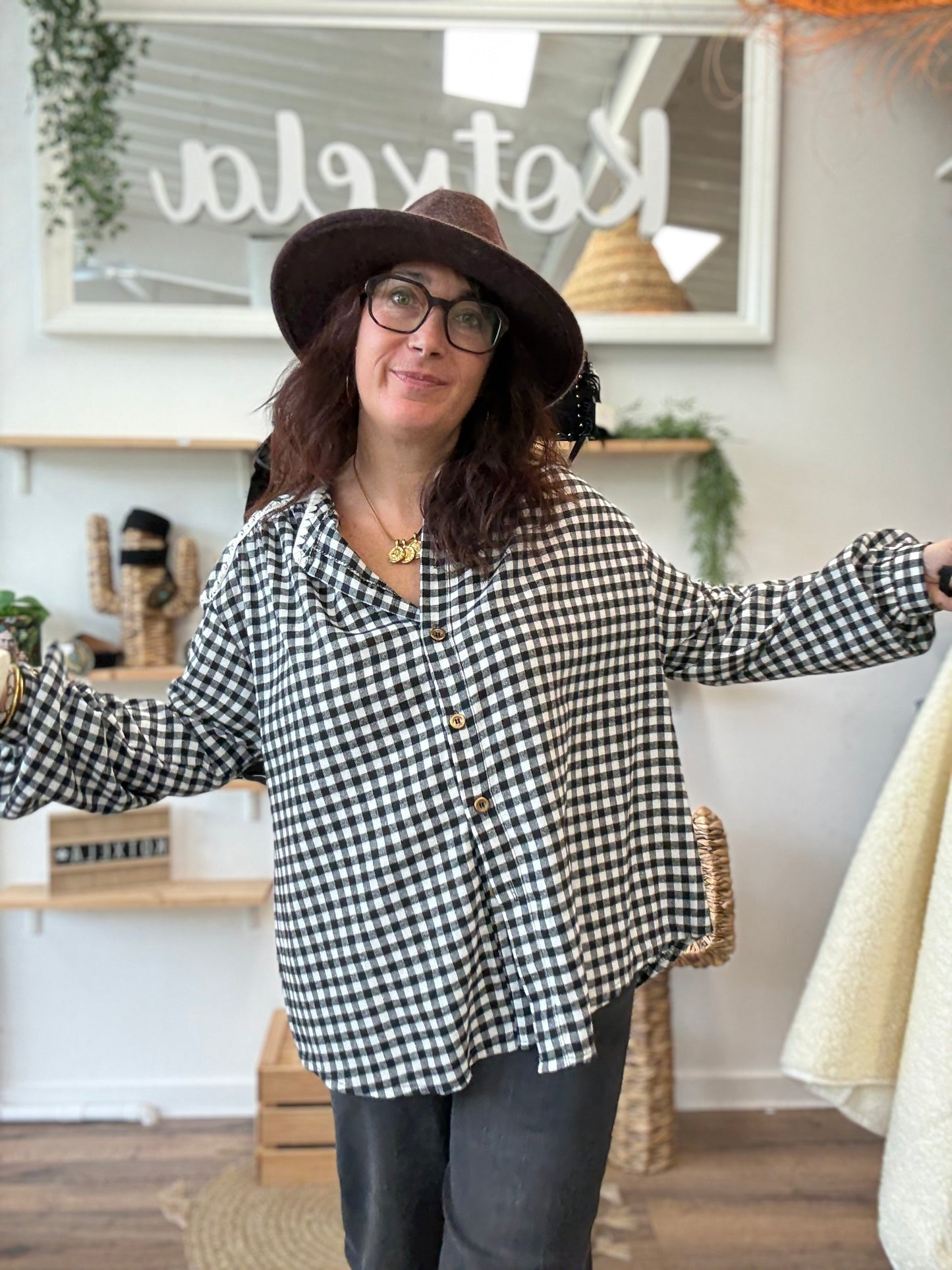 Chemise vichy noir et blanc