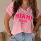 Tee shirt Miami beach rose 💓🌴