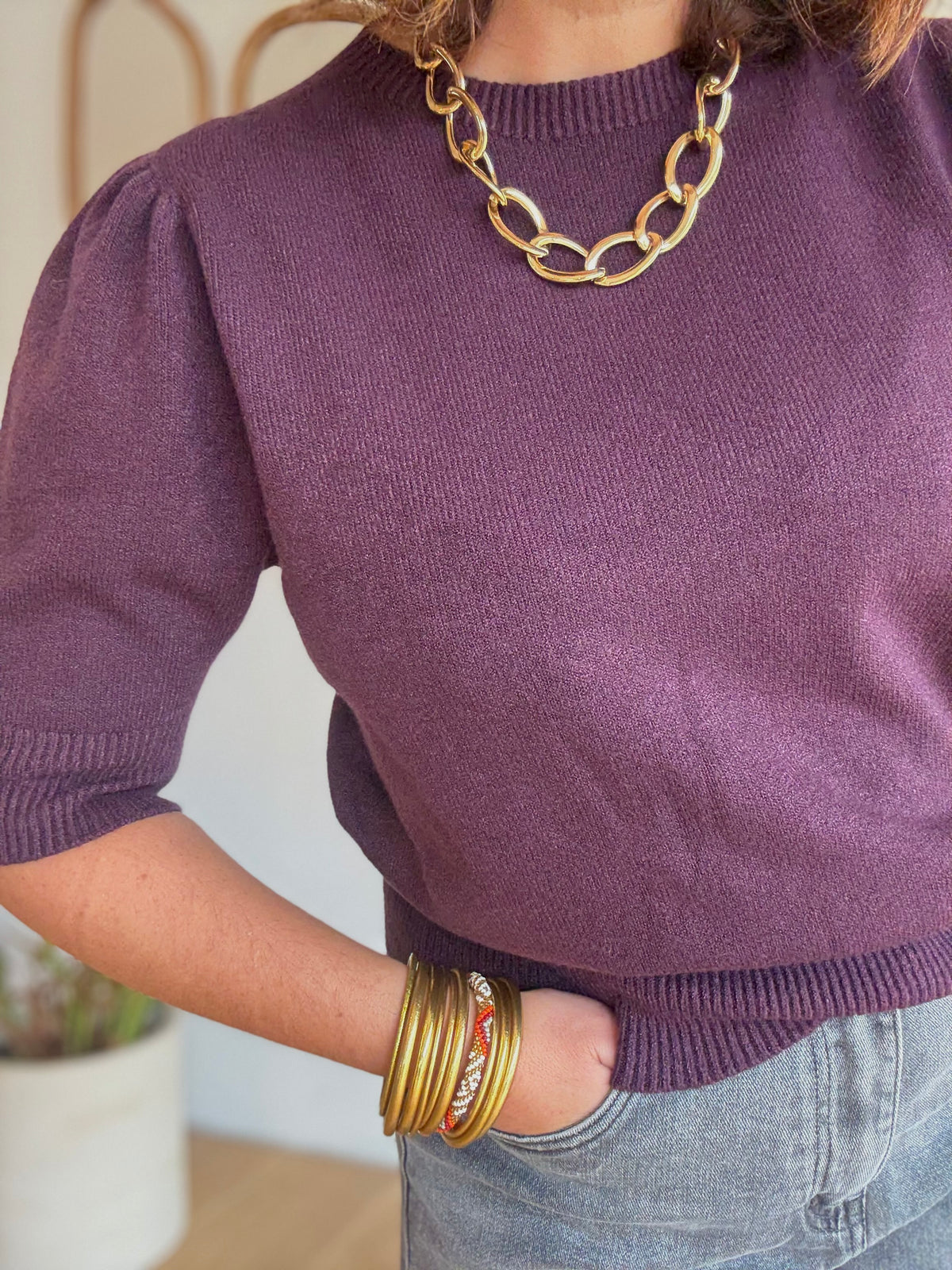 Pull Caroline Aubergine