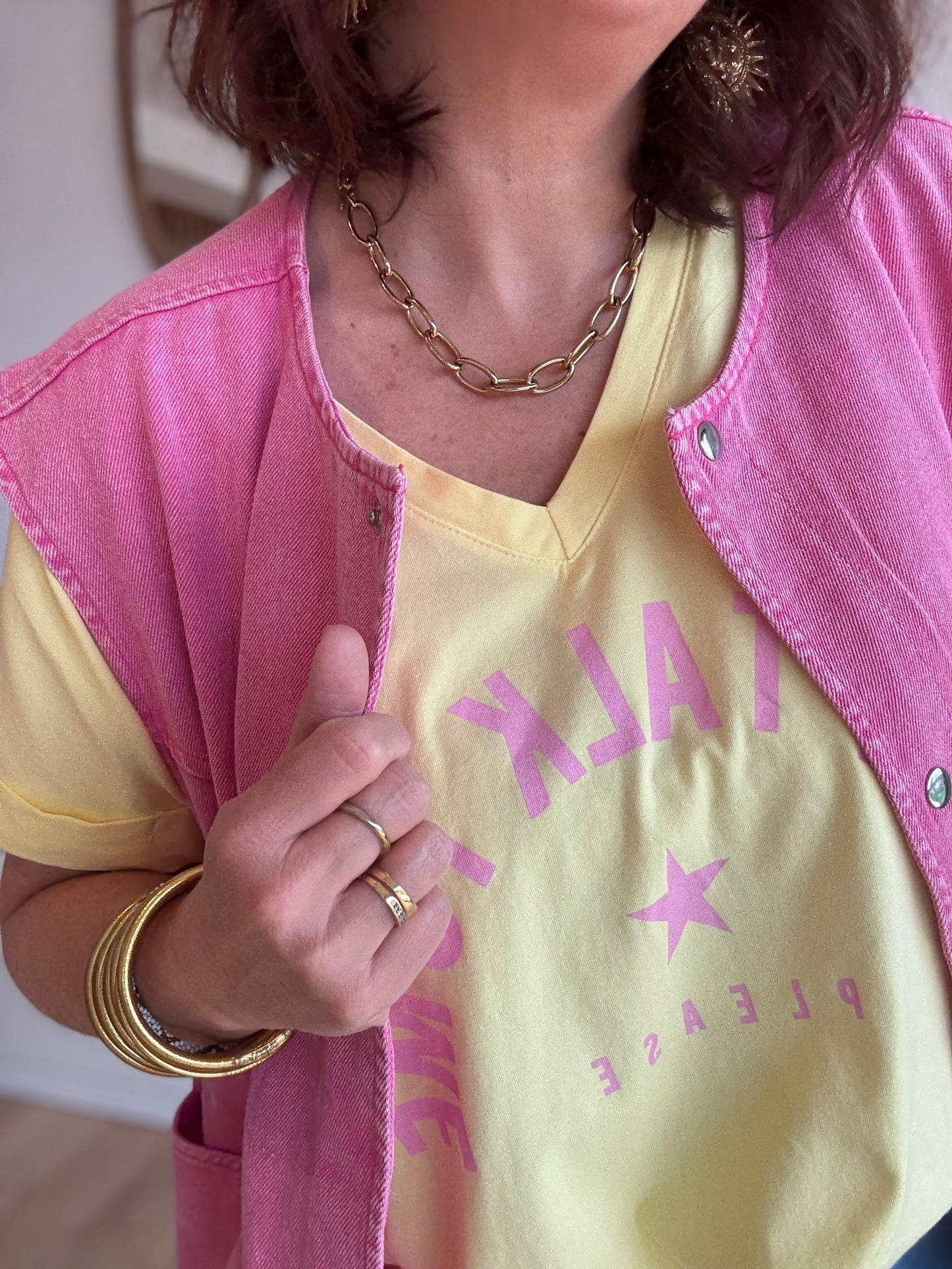 Veste sans manche LIZZIE rose