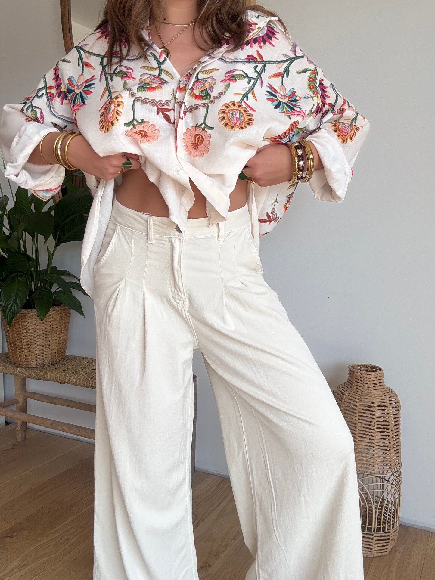 Pantalon large ,léger écru