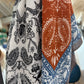 Foulard bandana bleu rouille