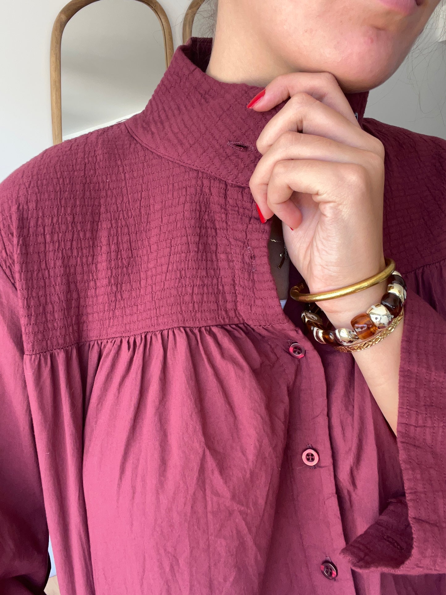 Chemise Jasmina Bordeaux