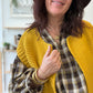 Gilet sans manches cow girl moutarde