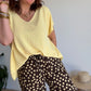 Pantalon pois choco jaune
