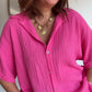 Chemise Gaze de Coton Fuchsia