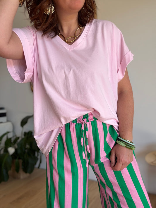 Tee shirt rose baby Maxi