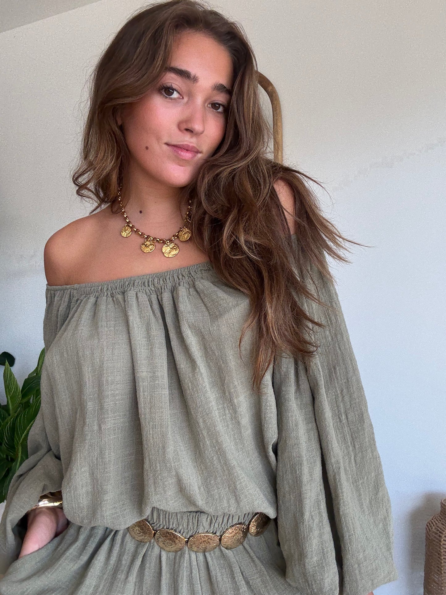 Blouse Bohème Kaki
