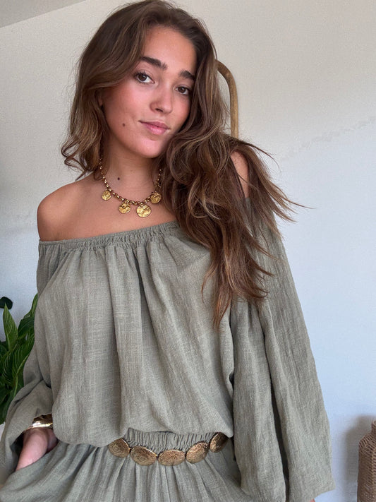 Blouse Bohème Kaki
