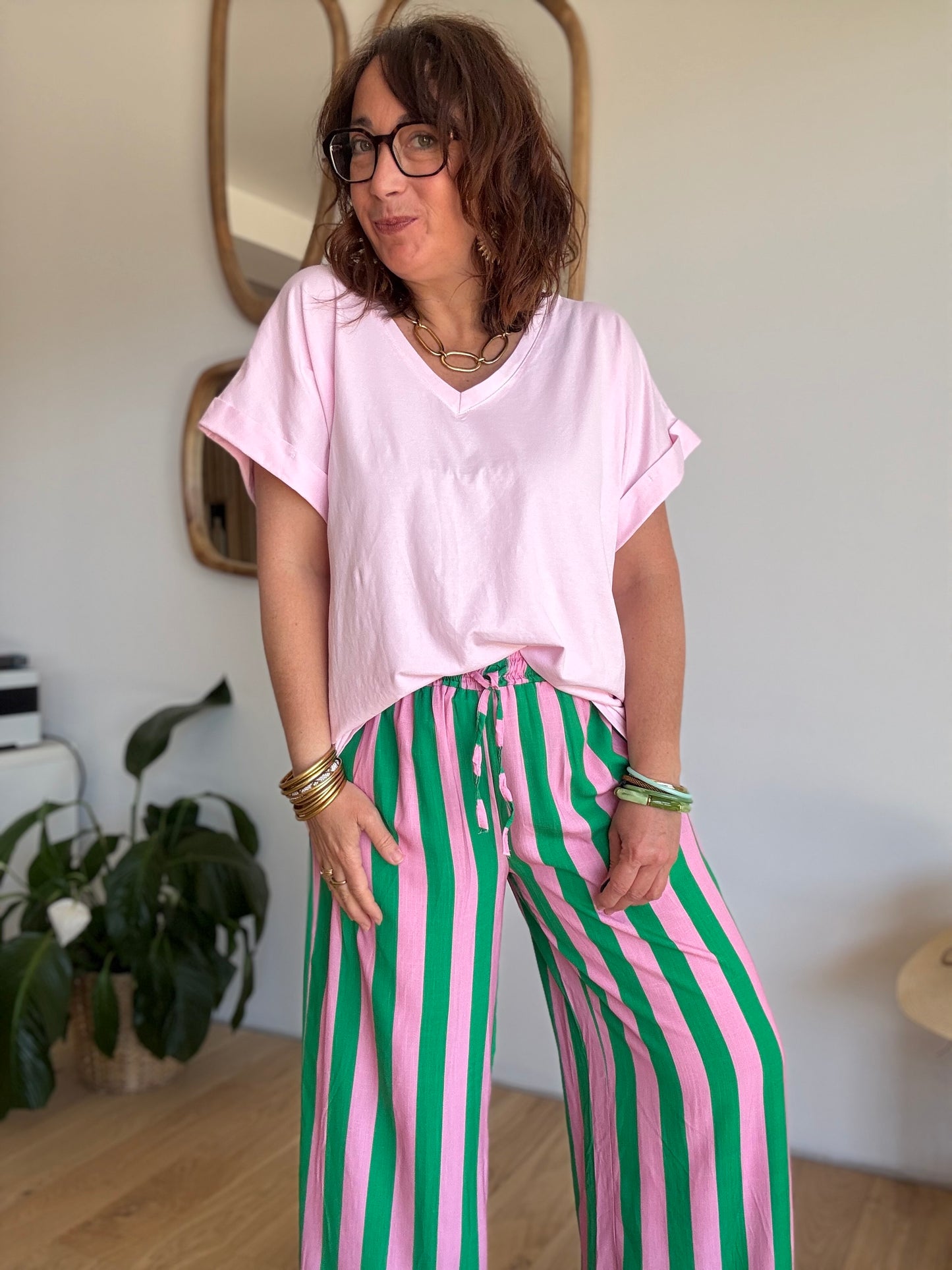 Tee shirt rose baby Maxi