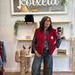 Veste Teddy Bordeaux