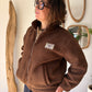 Veste Teddy Marron