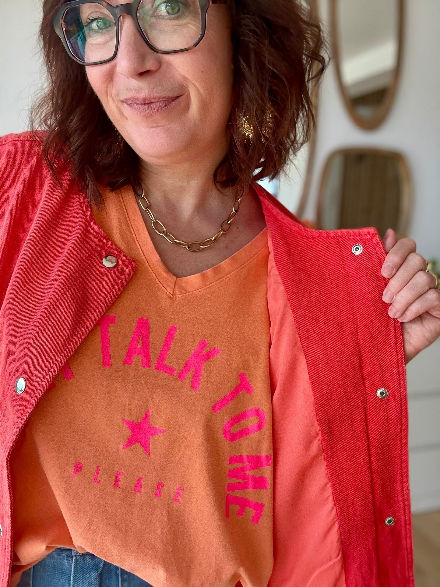 Veste sans Manches LIZZIE orange