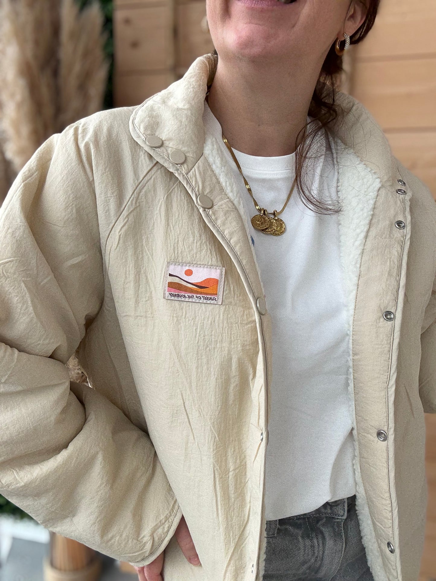 Veste réversible Mona beige