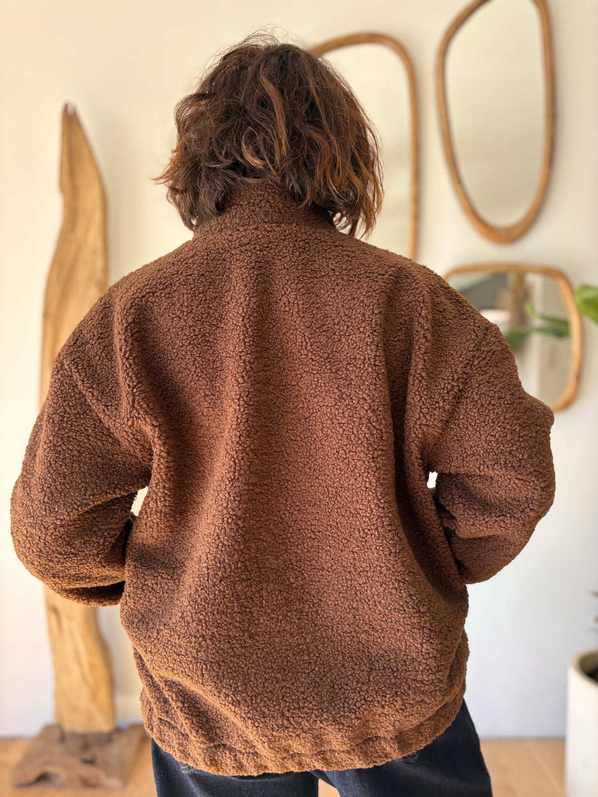 Veste Teddy Marron