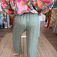 Pantalon magique en lin – Vert