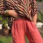 Pantalon lin magique terracotta