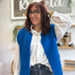 Gilet sans manches cow girl bleu roi