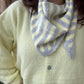 Foulard echarpe triangle Bonny gris jaune