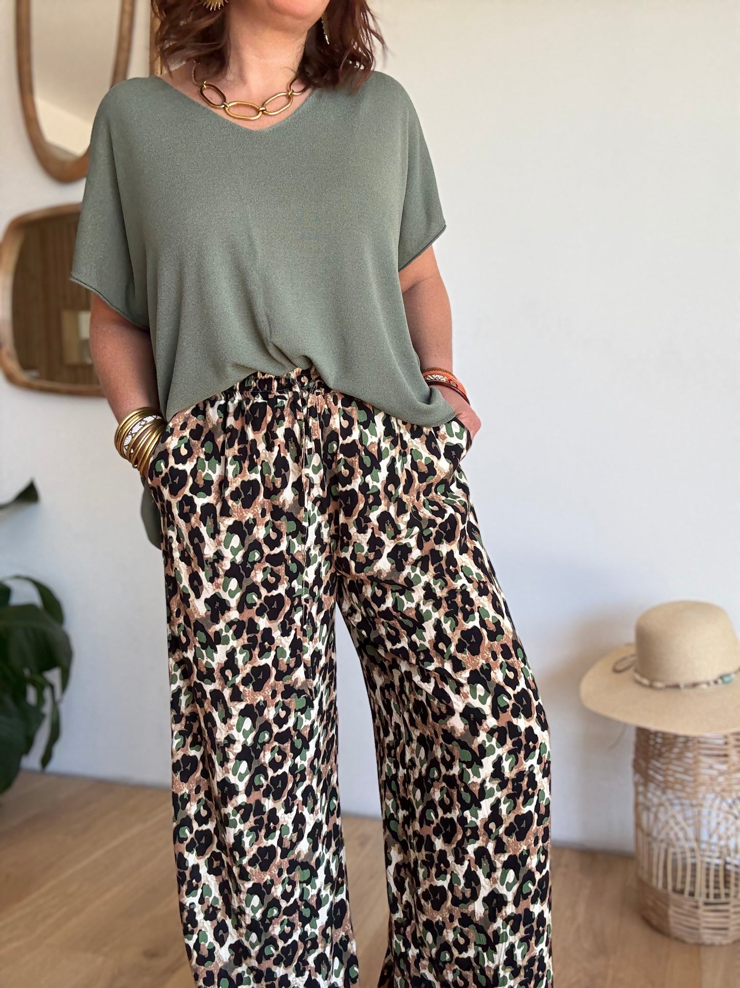 Pantalon fluide leo