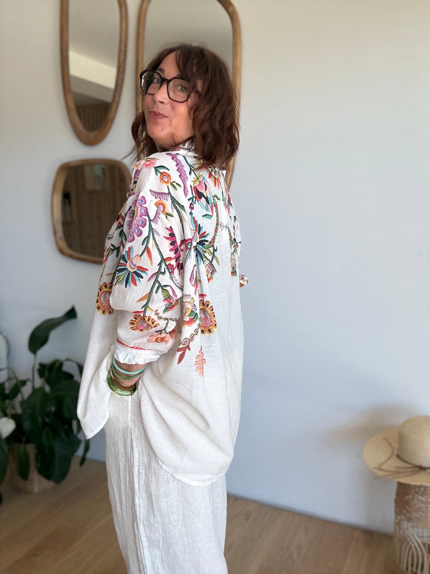 Pantalon lin écru