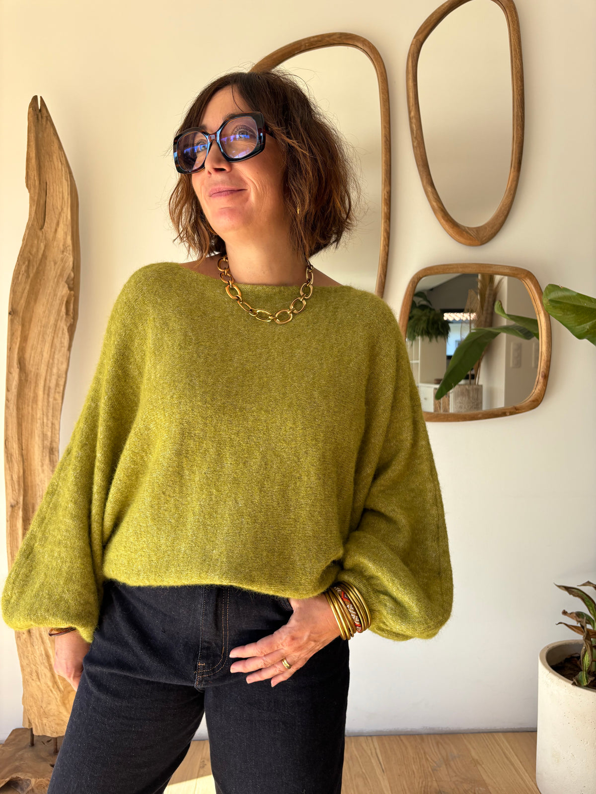 Pull Oliver vert olive