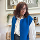 Gilet sans manches cow girl bleu roi