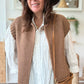 Gilet sans manches cow girl camel