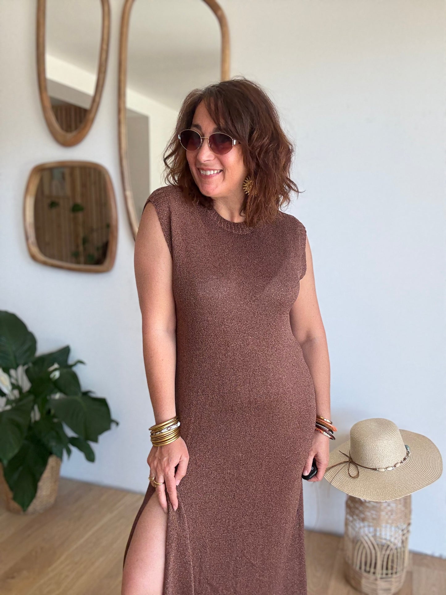 Robe Glow choco doré