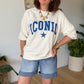 Sweat Iconic manches 3/4 bleu écru