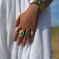 Bague rectangulaire Sunny blue
